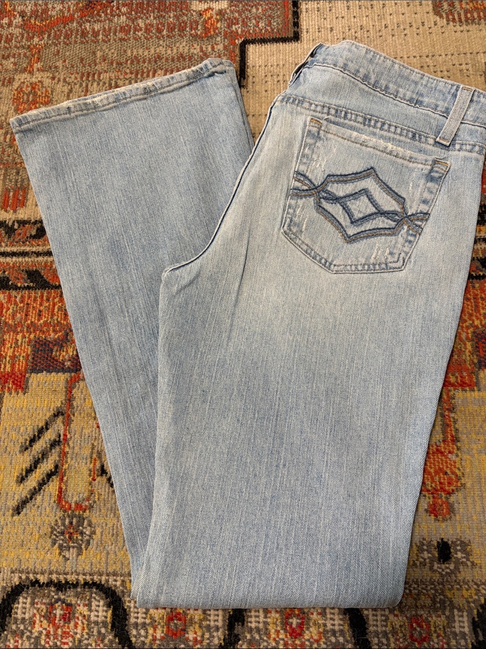 Aeropostale Light Blue Flare Jeans with Embroidered Back Pocket